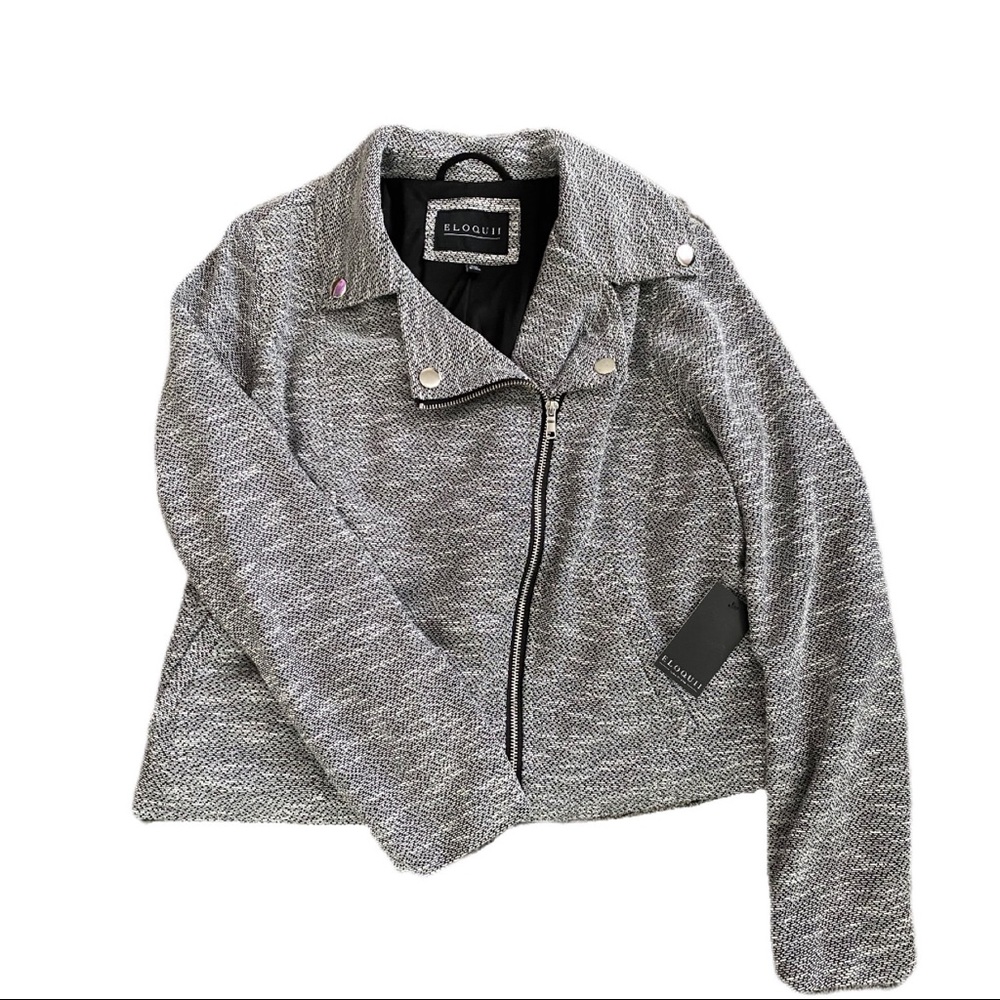 Eloquii NWT│14/16│Soft Knit Moto Jacket
